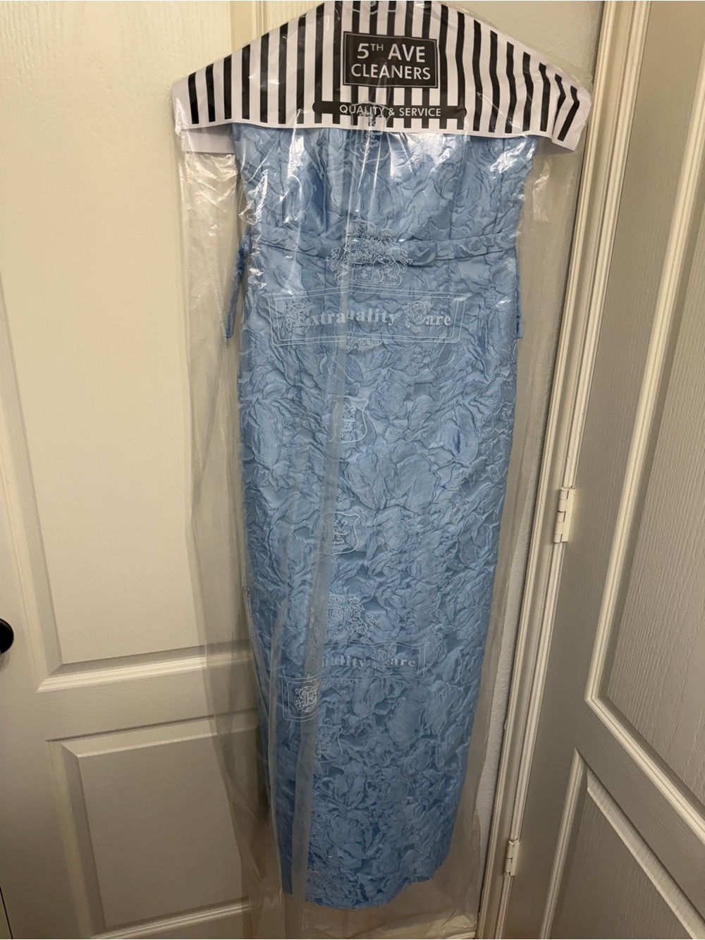 Sachin + Babi Light Blue Off-Shoulder Brocade Maxi Dress Sophia Gown - Picture 5 of 6